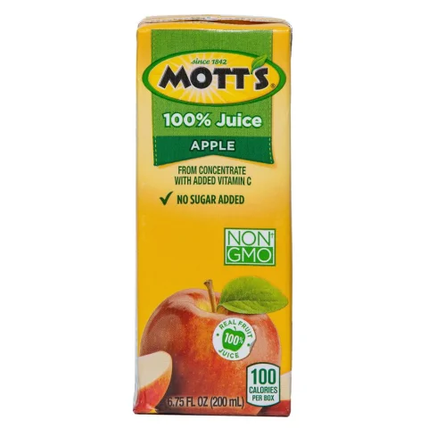 Mott's 100% Apple Juice with no Added Sugars 8 Units / 200 mL