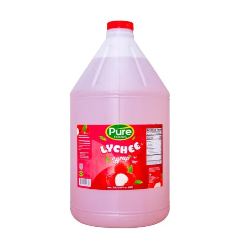 Pure Lychee Syrup for Drinks, Desserts, and Cocktails 3.8 L