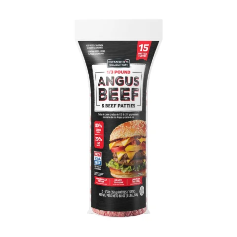 Member's Selection Angus Beef Patties 15 Units / 151 g