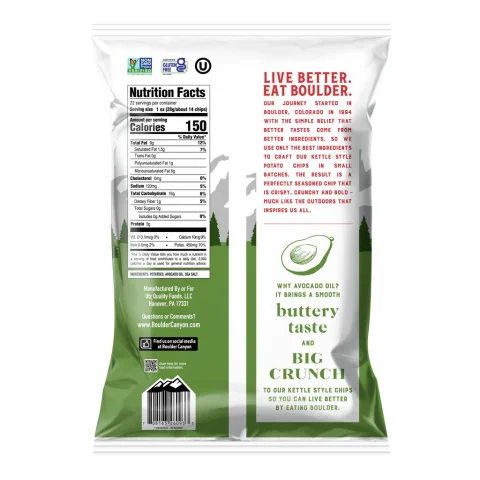 Boulder Canyon Potato Chips with Avocado Oil 623.7 g / 1.37 lb