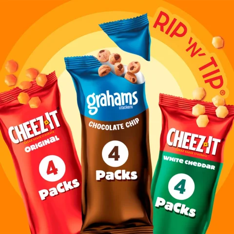 Cheez-It Original, Grahams, and White Cheddar Cheez-It Gripz Variety Pack 12 Units / 25 g / 0.9 oz