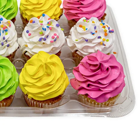 Memberˈs Selection Freshly Baked Vanilla Chocolate Cupcakes 12 Units