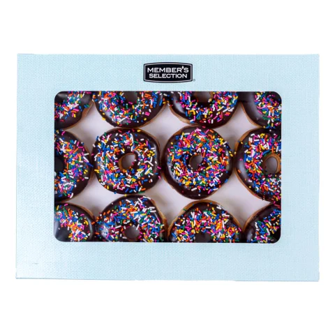 Member's Selection Freshly Made Chocolate Glazed Doughnuts 12 Units