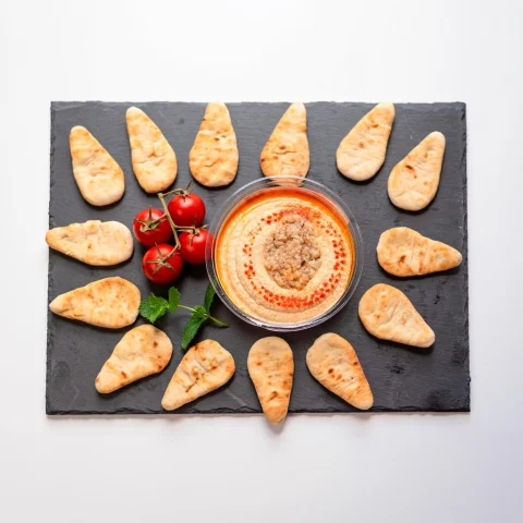 Crispy Just Baked Mini Naan Bread Bites Baked and Crunchy Snack Style