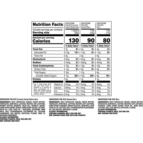 Snickers Chocolate Bar Party Variety Pack 680.96 g / 24.02 oz