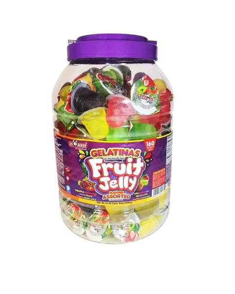 24 Siete Assorted Flavored Jelly 160 Pack / 15.3 g / 0.53 oz
