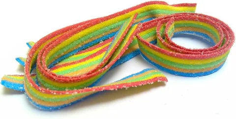 Vidal Sour Belts Rainbow Fruit Flavour Candy 80 Units / 11 g / 0.38 oz