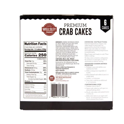 Wellsley Farms Crab Cakes 510 g / 1 lb