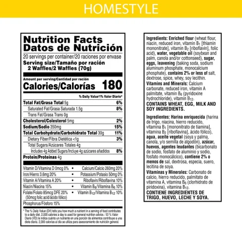 Eggo Waffles 40 Units / 35 g / 1.2 oz