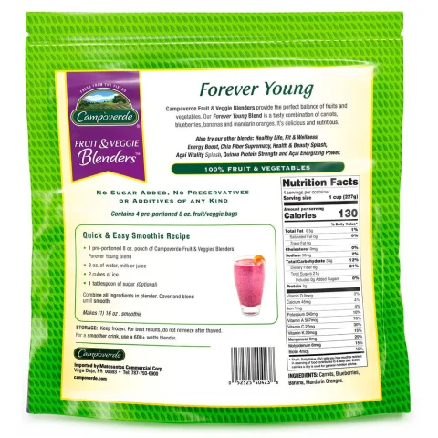 Campoverde Carrot, Blueberry, Banana and Mandarin Mix 907 g / 2 lb