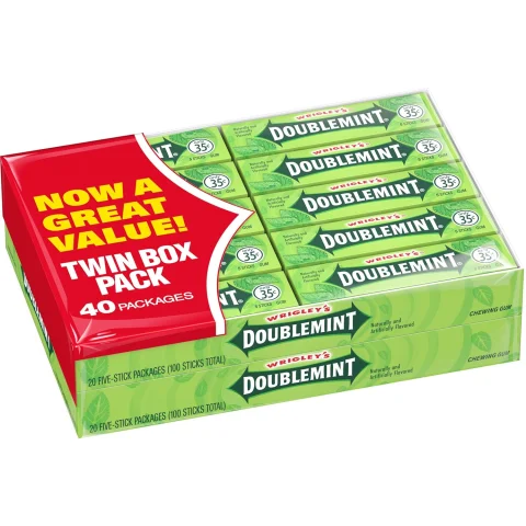 Wrigley's Doublemint Chewing Gum, 5-Piece