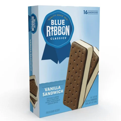 Blue Ribbon Classic Vanilla Sandwich Ice Cream 16 Units / 99 g / 3.5 oz