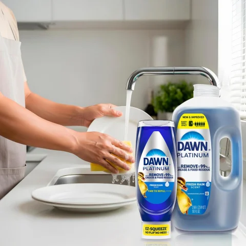 Dawn Platinum Dishwashing Liquid Fresh Rain Scent 2.66 L / 90 oz