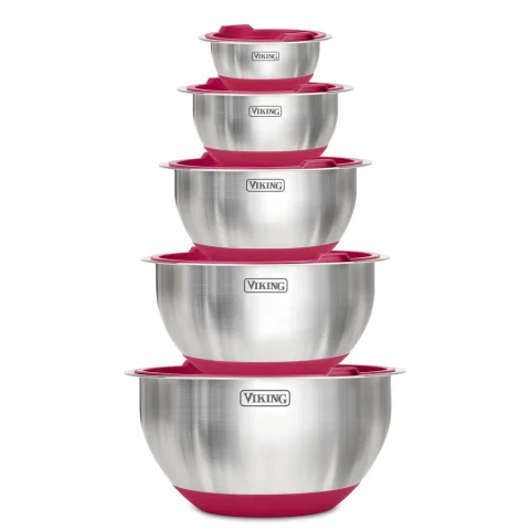 Viking Stainless Steel Mixing Bowls Set 10 Pieces