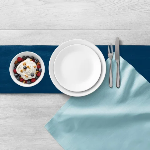Corelle White Enamel Glass Dinnerware Set 18 Pieces