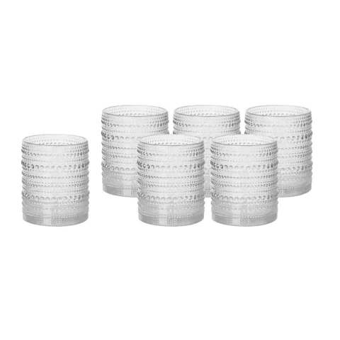 NestNest Colored Glass Drinkware Set 12 Pieces