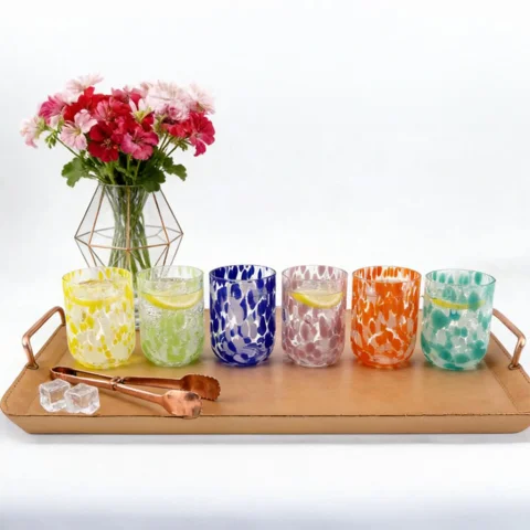 Fortune Set of Colored Glasses 12 Pieces