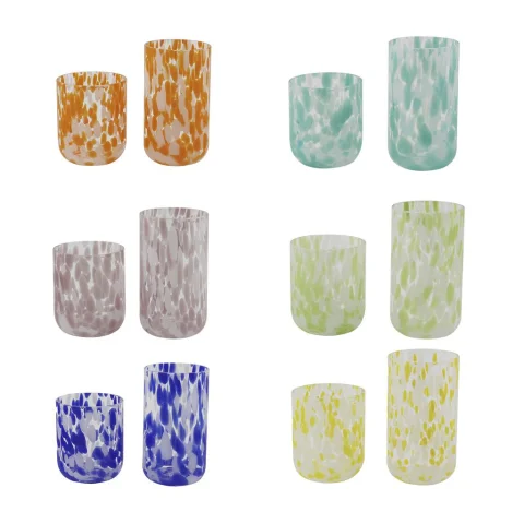 Fortune Set of Colored Glasses 12 Pieces