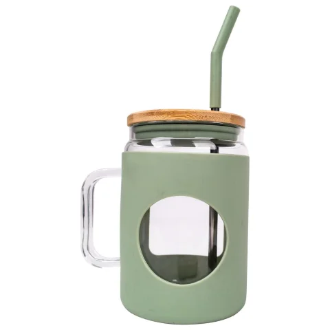 Lexi Home Glass Cups with Silicone Protector, 2 Units / 1.20 L / 40 oz