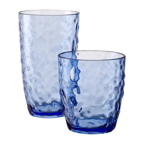12-Piece Hammered Glass Set