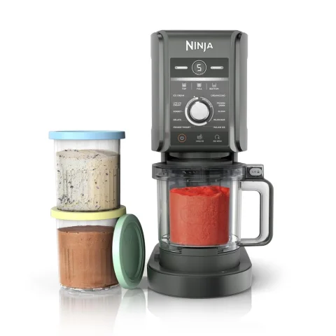 Ninja Creami Deluxe Ice Cream Maker with 5 Functions and 3 Containers with Lids CN501CO