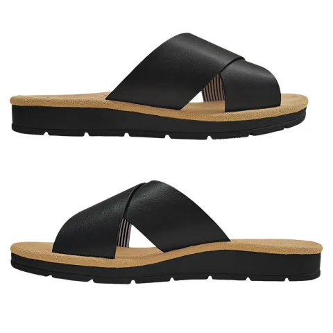 Izod Women’s Flat Sandals with Wide Crisscross Straps