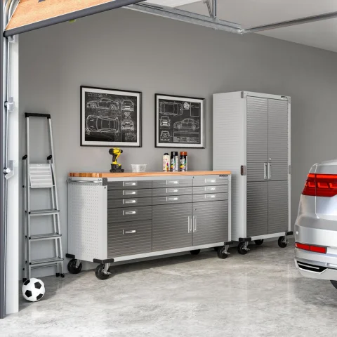 UltraHD Home by Seville Classics Tall Garage Storage Cabinet