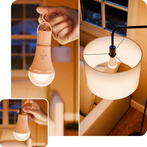 Globe Powerbuilt LED Bulbs with Battery Backup 6 Units + 2 Adapters