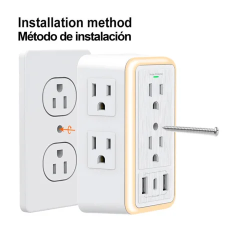 ProHT 6-Outlet Multiple Plug USB and Night Light