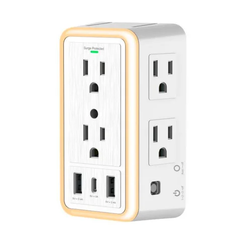 ProHT 6-Outlet Multiple Plug USB and Night Light