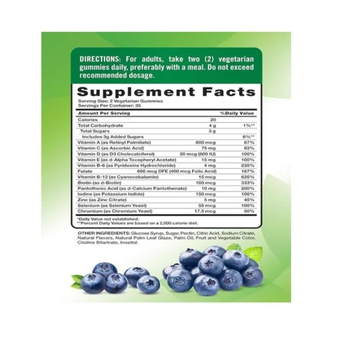 Nature's Truth Gluten Free Multivitamin Gummies for Men 60 Units