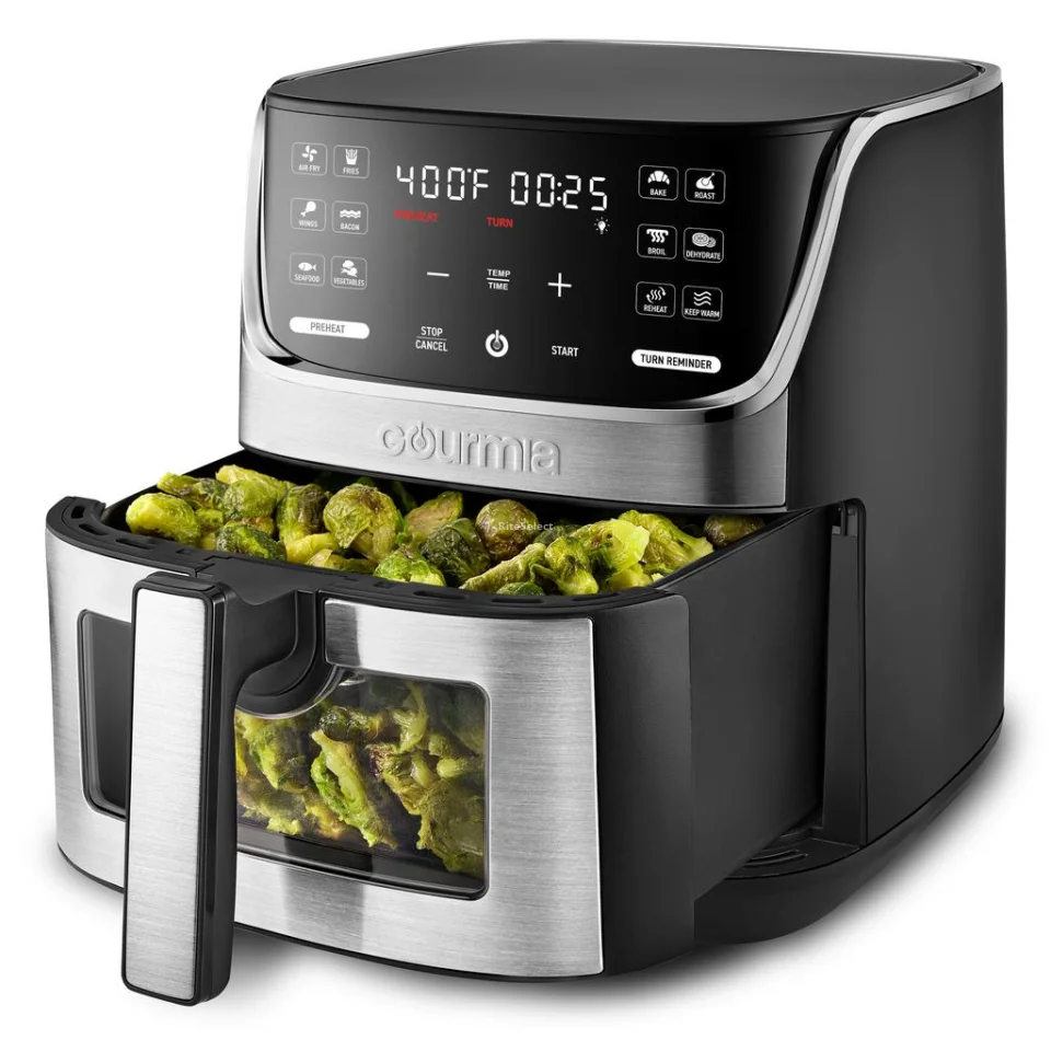 Gourmia Stainless Steel Air Fryer 6.62 L / 7 qt